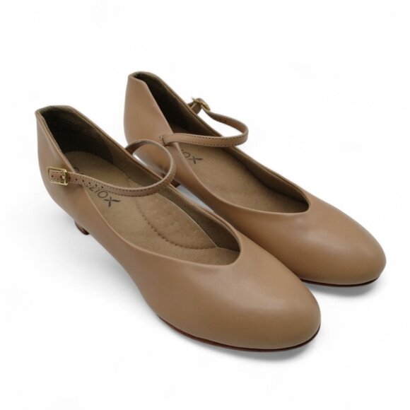 Capezio Women's Size 11 Caramel Jr. Footlight 1.5" Heel Character Dance Shoes - Picture 4 of 14